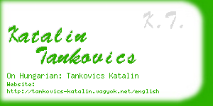 katalin tankovics business card